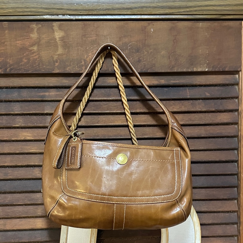 Coach Tan Leather Shoulder Bag